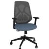 New Wyatt Roswell Black Back/Grey Frame Desk Chair
