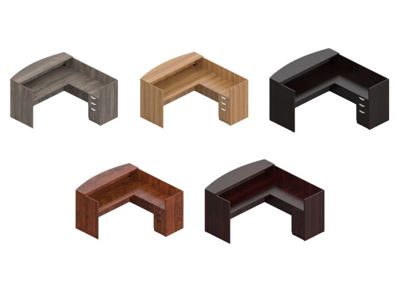 New Customizable OTG Laminate Reception Desk - Laminate or Glass Top - Image 2