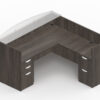 New Laminate Reception Desk with Glass - Image 6