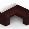 New Laminate Reception Desk with Glass - Image 4