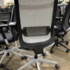 Used Steelcase Mesh Reply Desk Chair white and grey - Image 4