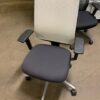 Used Steelcase Mesh Reply Desk Chair white and grey