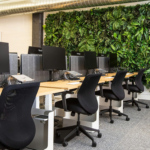 Image of an office with greenery added