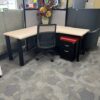 Used Corner Desk with Mobile Pedestal - Image 3