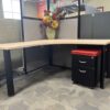 Used Corner Desk with Mobile Pedestal