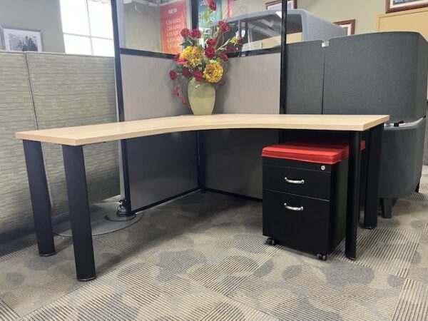 Used Corner Desk with Mobile Pedestal