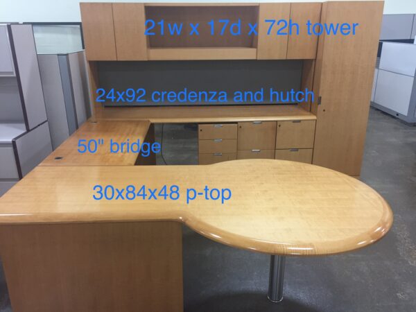 Veneer U Shape Desk