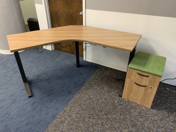 Used Herman Miller Renew Walnut Adjustable Height Standing Desk - Image 2