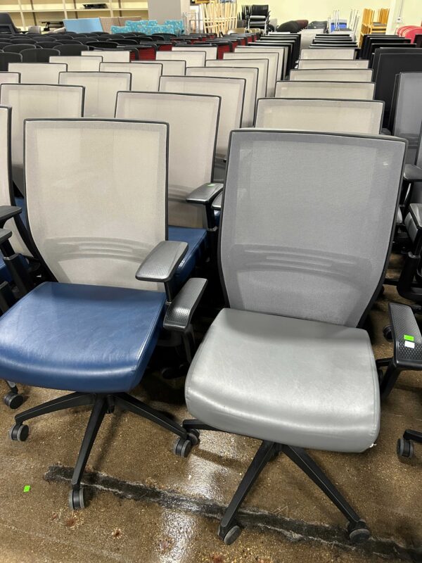 Used Sit On It Amplify Desk Chair - Blue and Grey