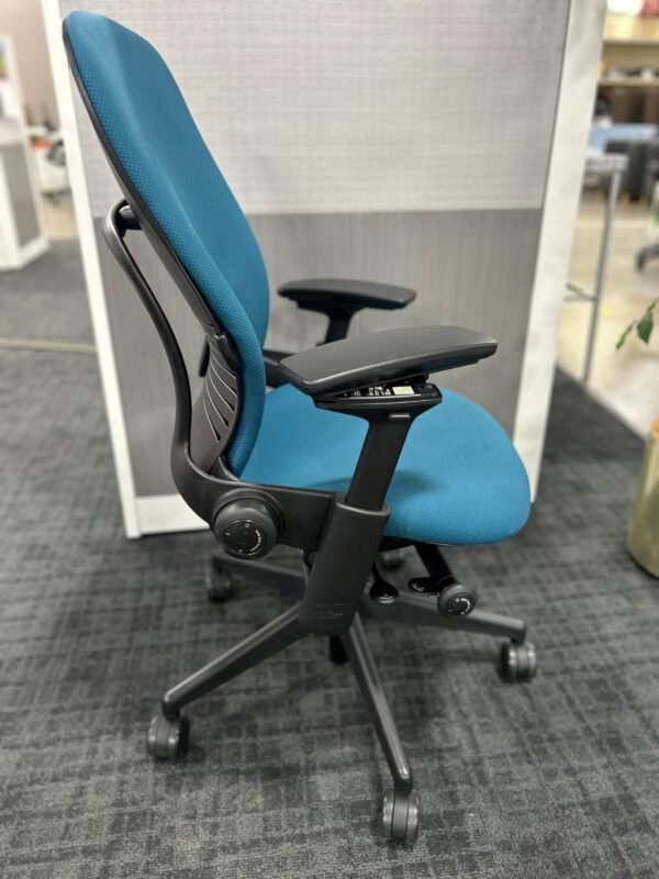 Used Blue Steelcase Leap V2 Ergonomic Desk Chair - Image 2