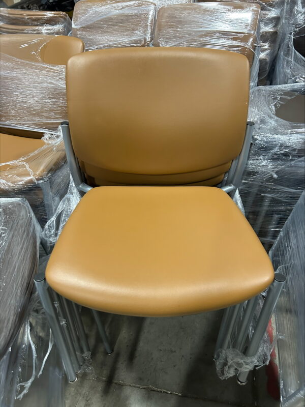 Used Vinyl Stack Chair - Image 4