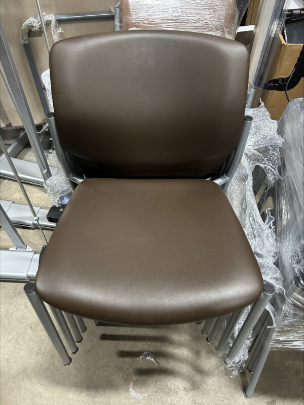 Used Vinyl Stack Chair - Image 2