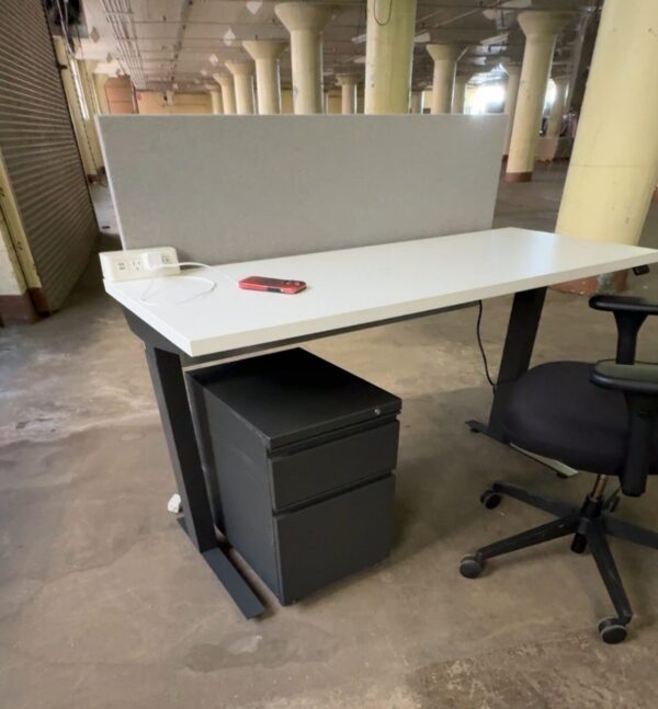 Used Mobile Pedestal in Grey - Image 4