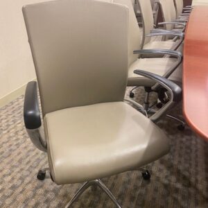 Gunlocke leather conference chair