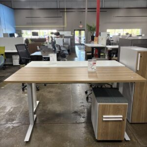 Woodgrain standing desk