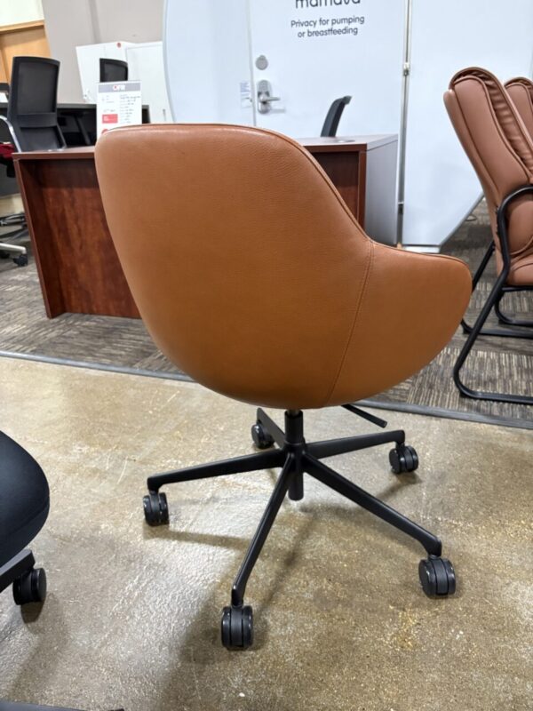 Used Brown Rolling Conference Chair - Image 2