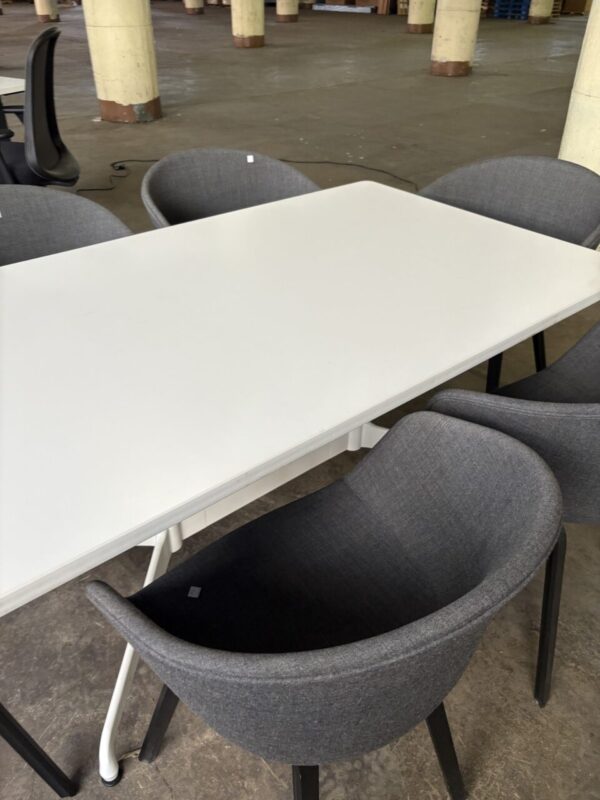 Used Grey Side Chair with Black Legs - Image 3