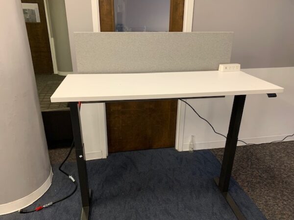 Used OMT Veyhl Clever Height Adjustable Sit to Stand Desk in White & Grey - Image 2