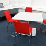 Chairs in an office space.