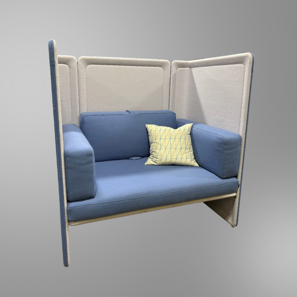 A thumbnail photo of a used Steelcase Lagunitas privacy lounge in blue available at Office Furniture Resources.