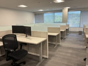 Allsteel 6x6 cubicles in an OFR furnished office space