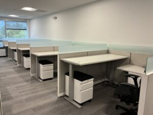 Allsteel 6x6 cubicles in an OFR furnished office space
