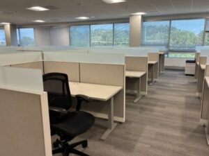 Allsteel 6x6 cubicles in an OFR furnished office space