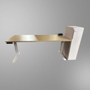 Used AMQ Height Adjustable Desk with Tower