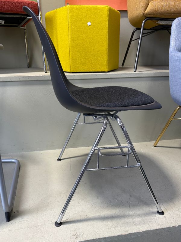 Side view of Used Vitra Molded Stacking Chair
