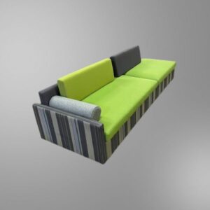 Used green and grey sofa
