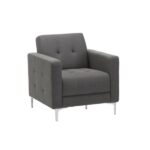 9071 HAGEN CLUB CHAIR WITH METAL LEG- SLATE