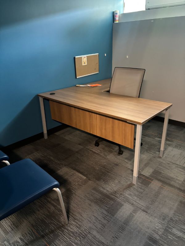 Used Global L-Shape Private Office Desk