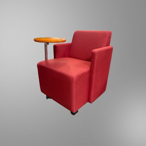 Used Gunlocke Roundabout Mobile Club Chair with 360 Tablet