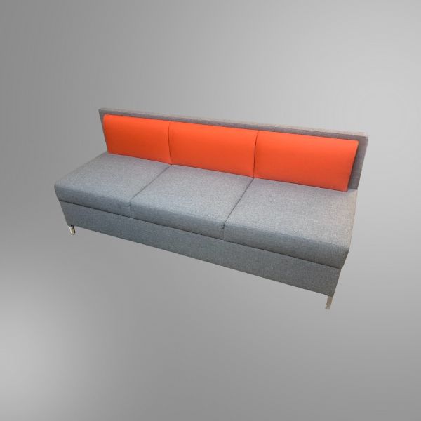 Used 3-Seat Sofa – Grey & Orange