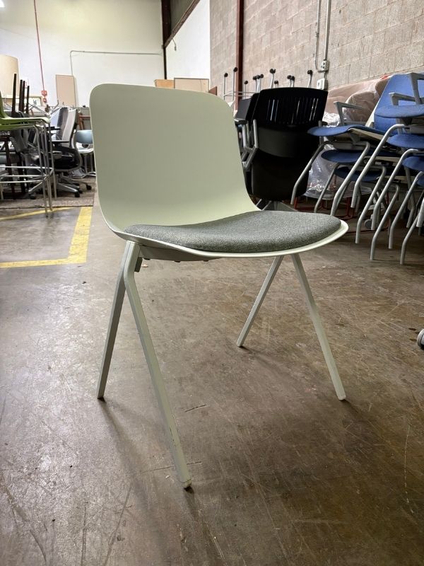 Used Poppin Key Stack Chair with Fabric Seat Pad
