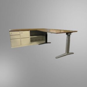 Used Steelcase Height Adjustable Desk with Credenza